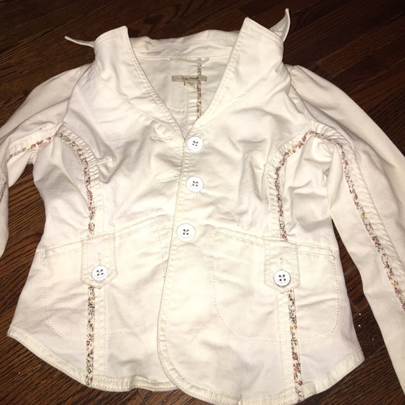 Free People White Denim Jacket - Picture 2 of 5